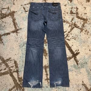 Affliction Cooper Relaxed Bootcut Jeans Size 32x34 Y2K Distressed